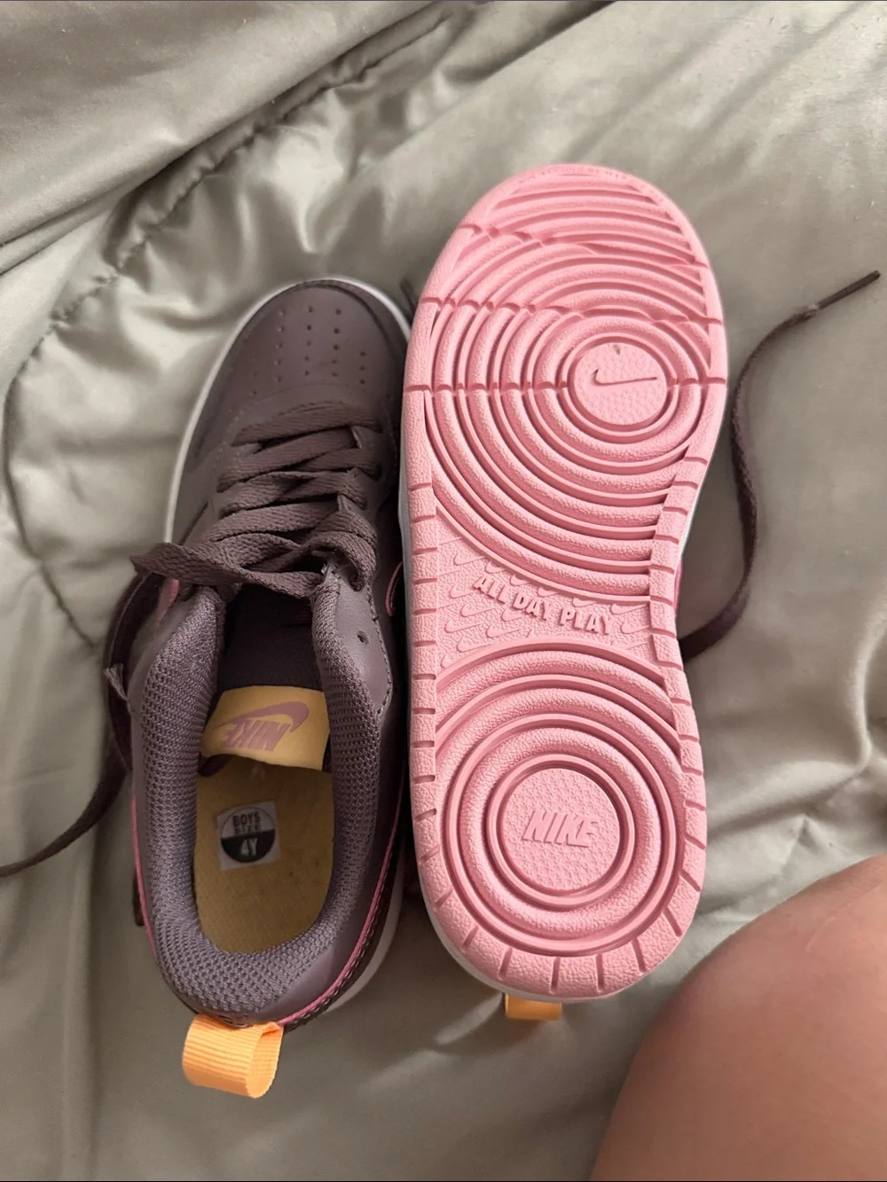 Nike Women’s Low-Top Sneakers in Brown and Pink